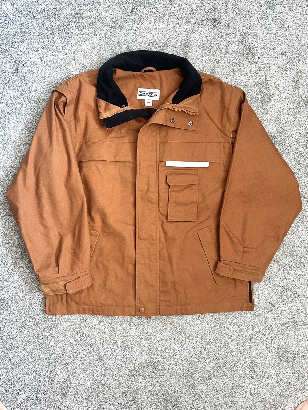 Dakota Workwear Jacket Chore Coat Men M Canvas Zip-off Sleeves